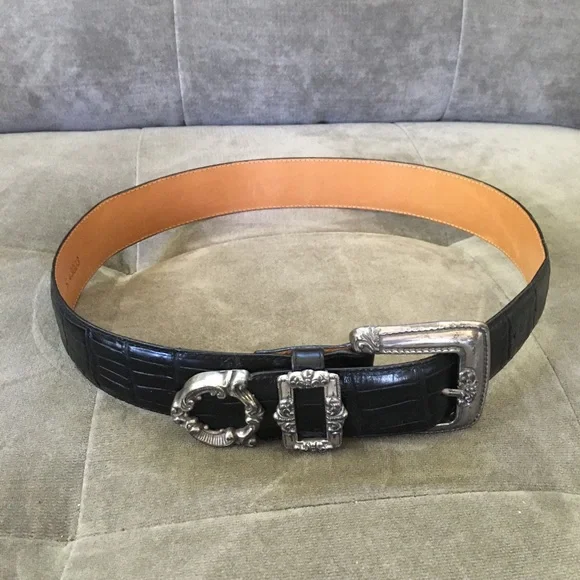 Vintage Brighton Belt Black Size Small - Picture 4 of 10